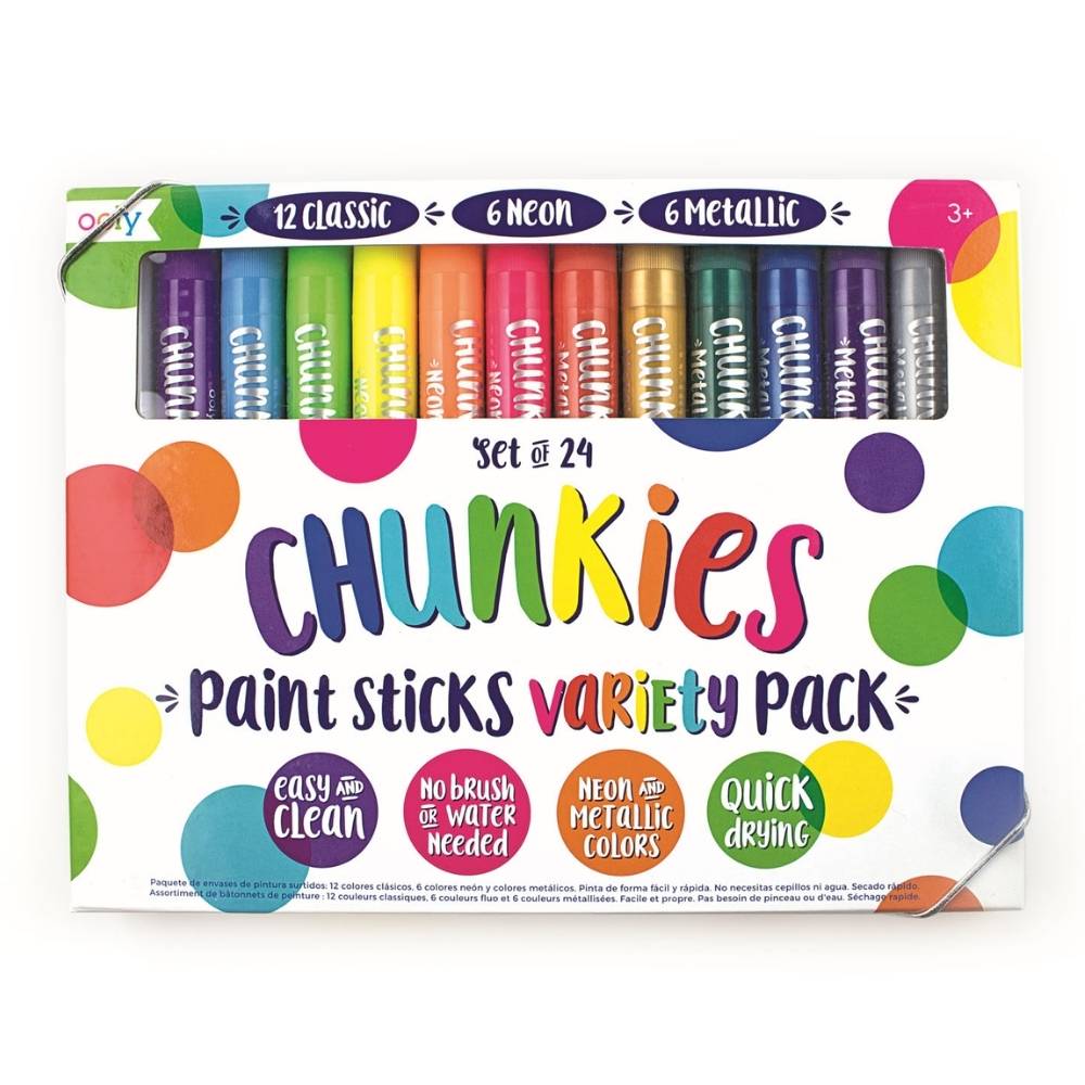 Ooly Quick Drying Chunkie Paint Sticks/Set 24 Colouring for Kids Australia