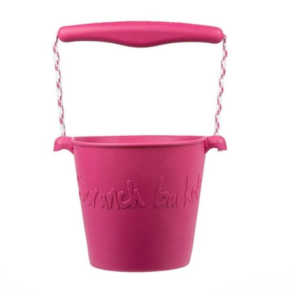 Scrunch Silicone Beach Bucket Toy for Kids Australia - Cherry Red | Beach Fun Great Summer Party Accessory