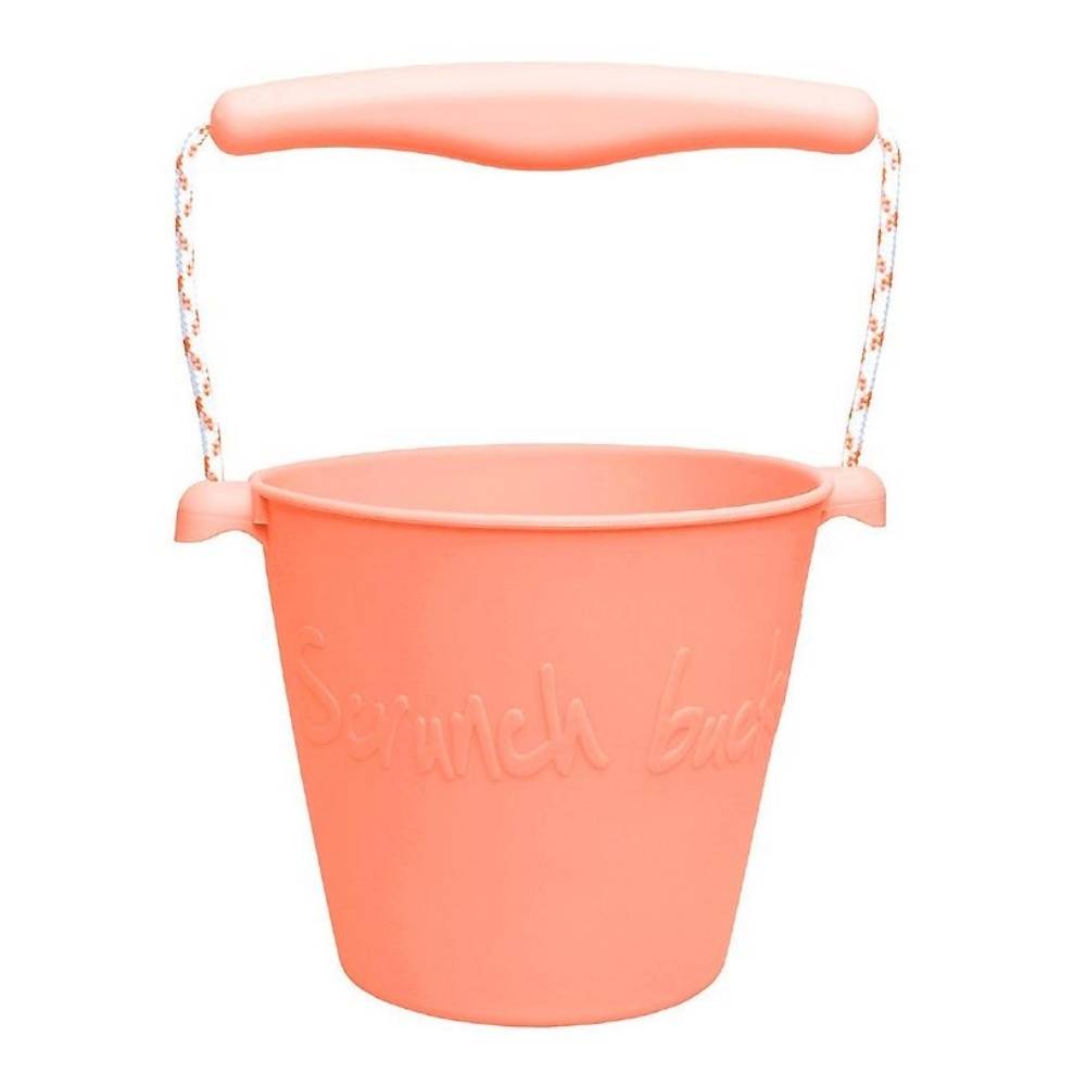 Scrunch Silicone Beach Bucket Toy for Kids Australia - Coral | Beach Fun Great Summer Party Accessory