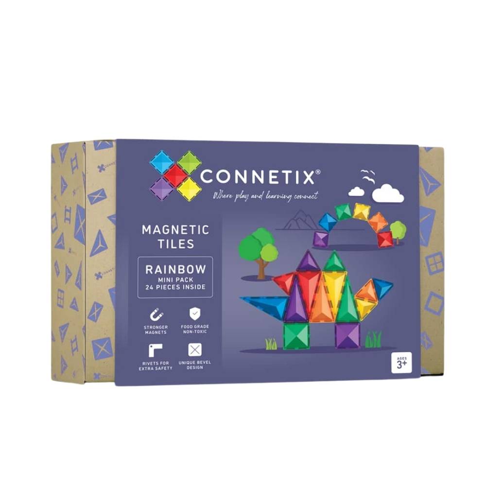 Connetix 24 Piece Rainbow Mini Pack Toy for Kids Australia