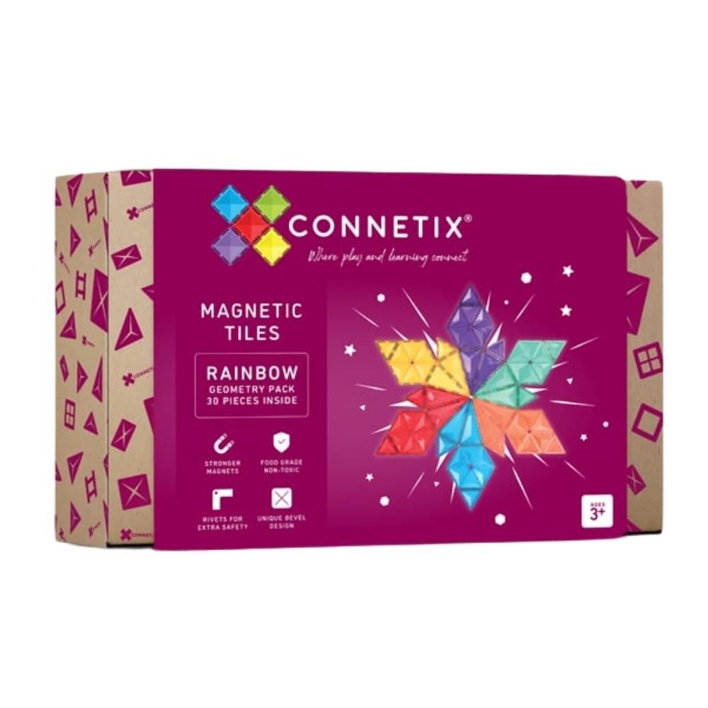 Connetix Tiles Building Set-30 Piece Geometry Pack Toy for Kids Australia