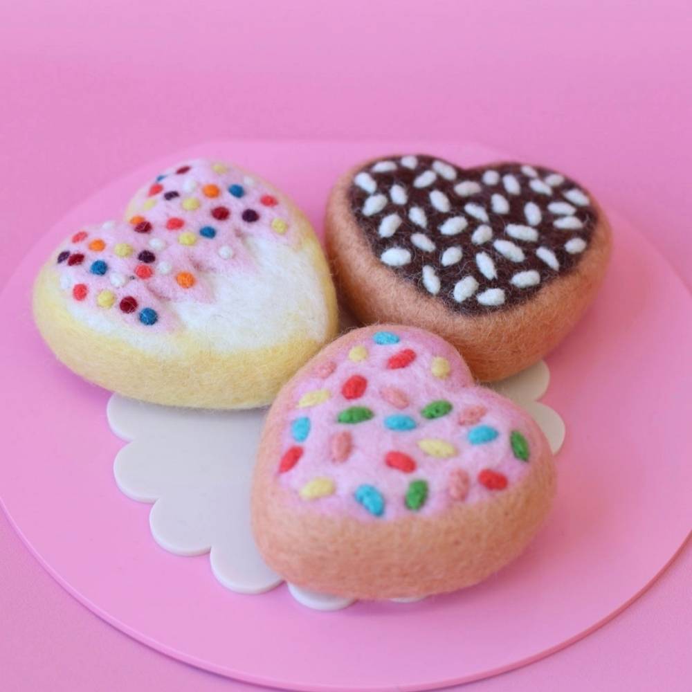 Felt Heart Donut Food Toy for kids