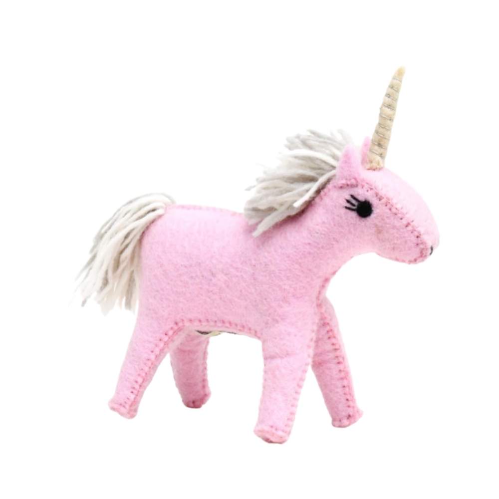 Felt Pink Unicorn Plush Toy for Kids Australia