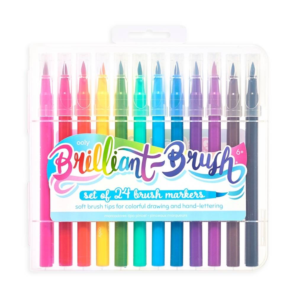 Brilliant Brush Markers Set of 24 | Great for drawing, calligraphy and hand lettering for kids Australia
