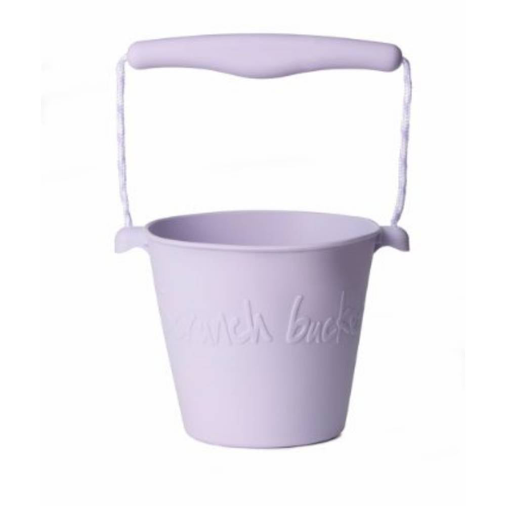 Scrunch Silicone Beach Bucket Toy for Kids Australia -Light Dusty Purple | Beach Fun Great Summer Party Accessory