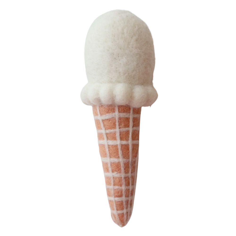 Felt Ice Cream Vanilla Food Toy for Kids